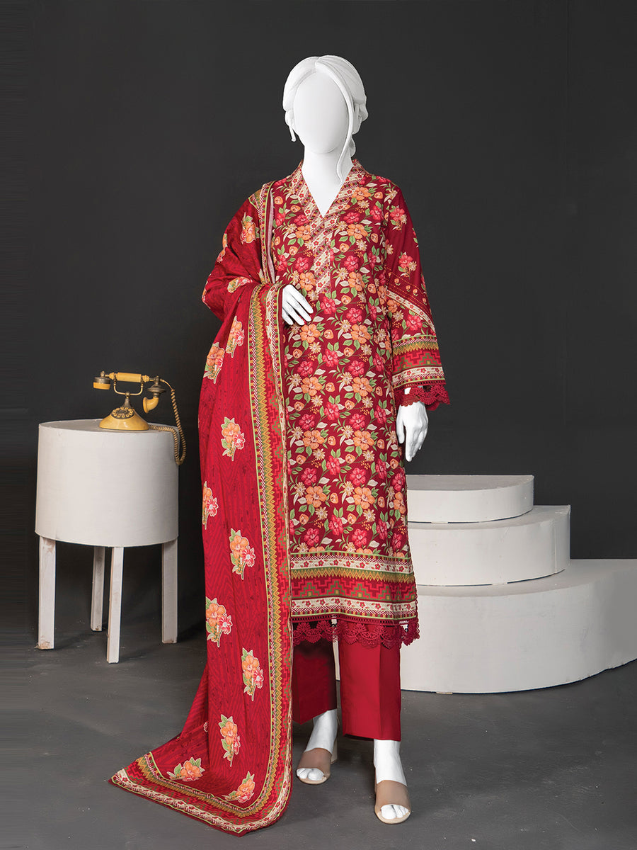 Printed 3Pcs by Aleez | Metallic Khaddar