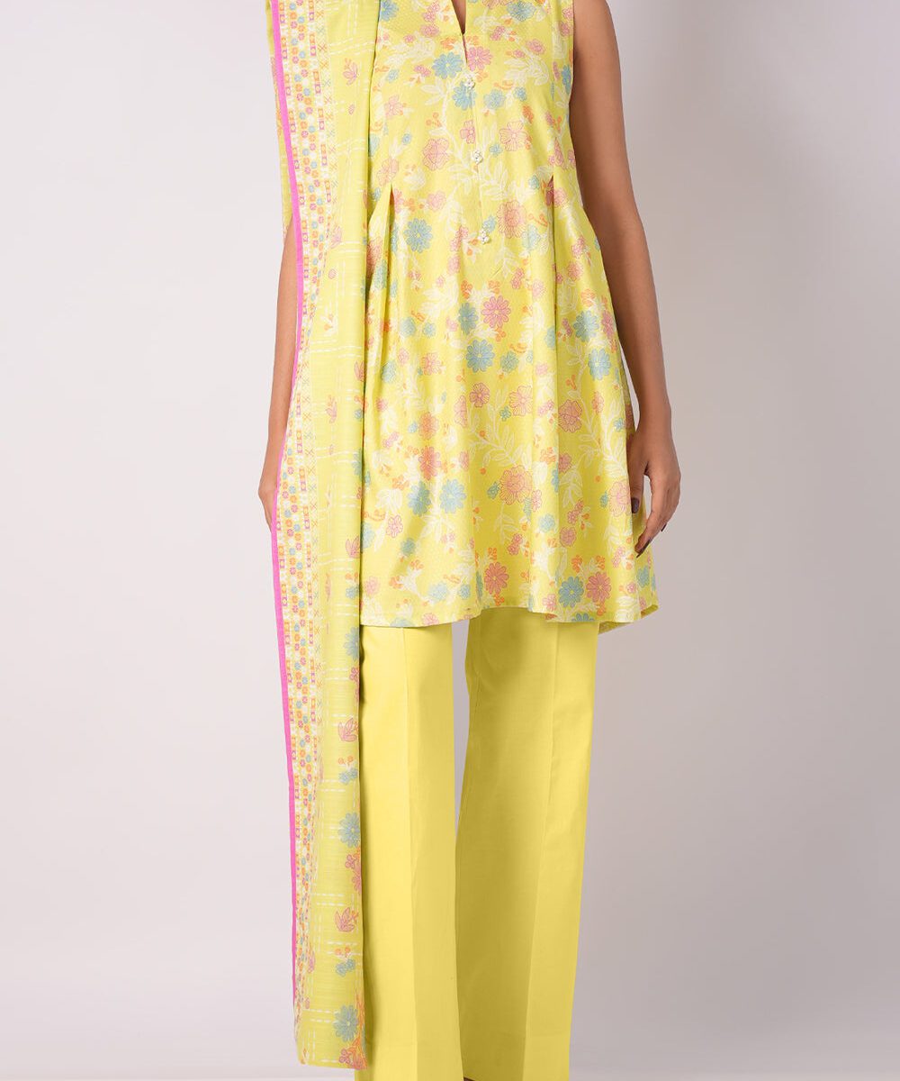 Unstitched Printed 3Pcs by Saya | Jacquard Khaddar