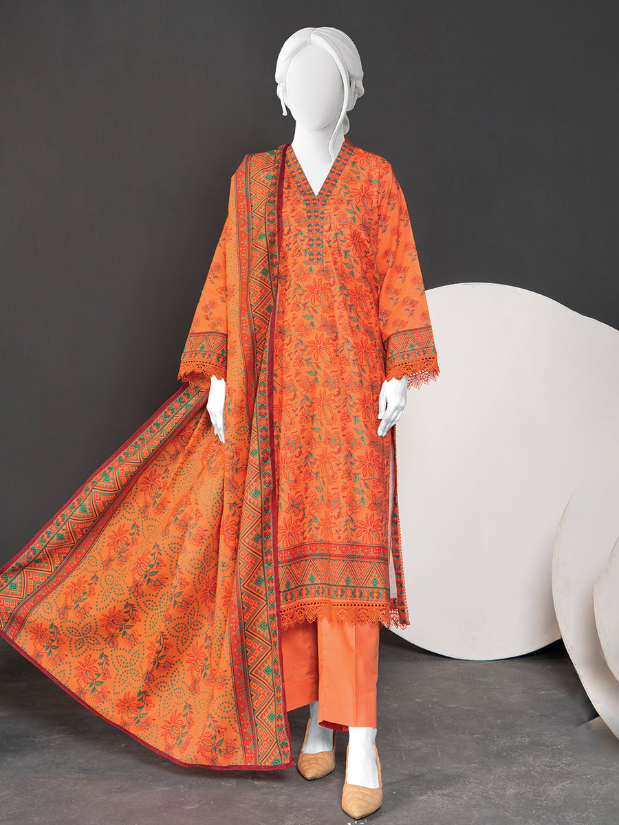 Printed 3Pcs by Aleez | Metallic Khaddar