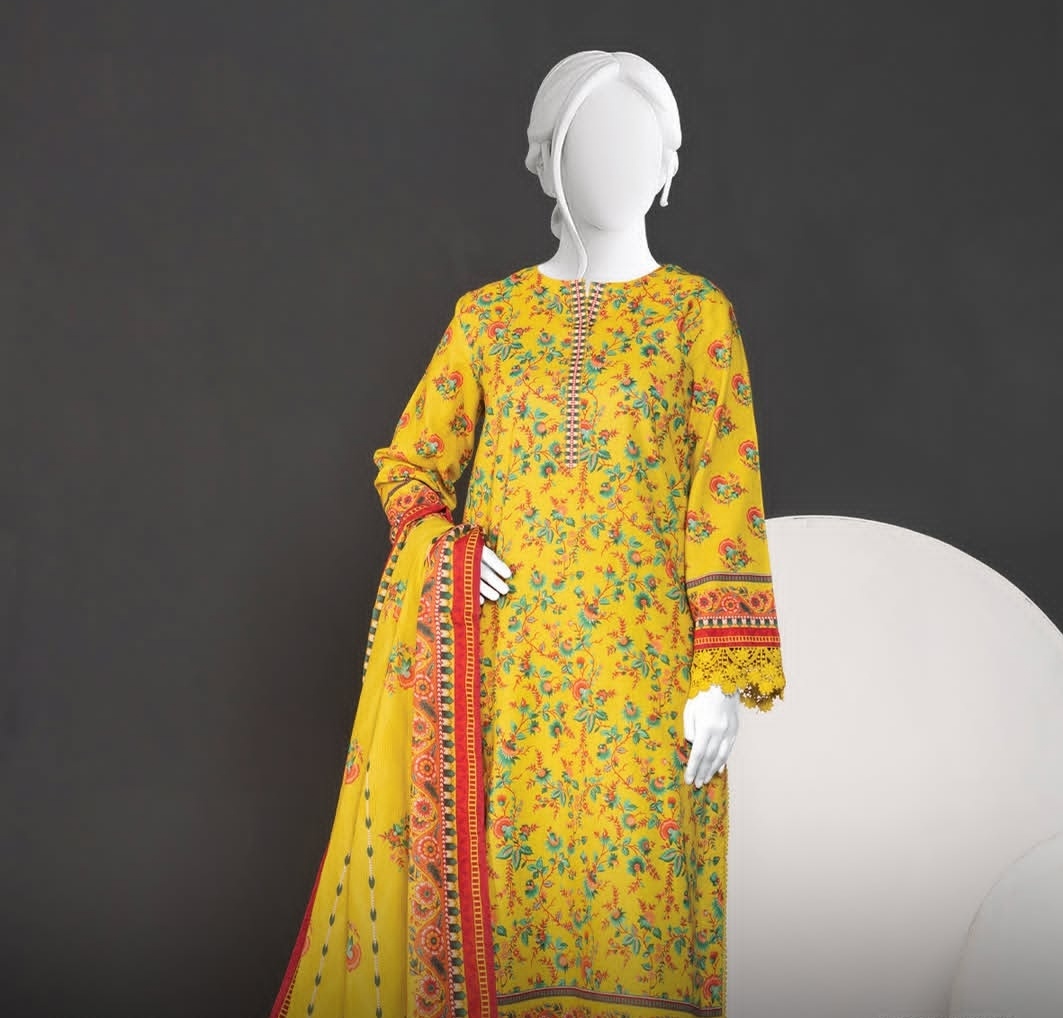 Printed 3Pcs by Aleez | Metallic Khaddar