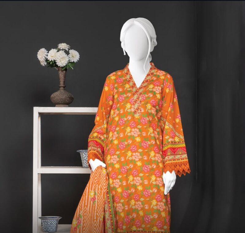 Printed 3Pcs by Aleez | Metallic Khaddar