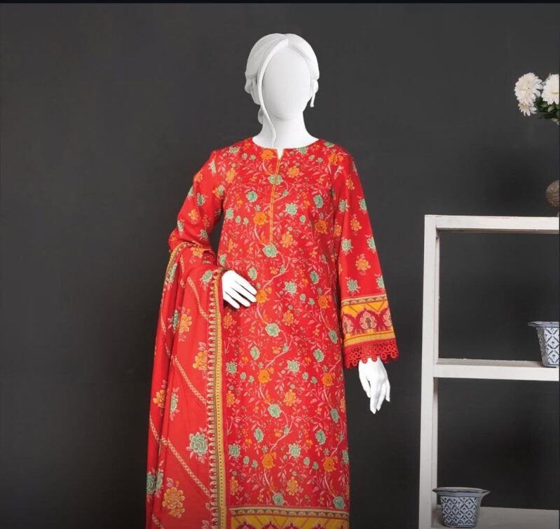 Printed 3Pcs by Aleez | Metallic Khaddar