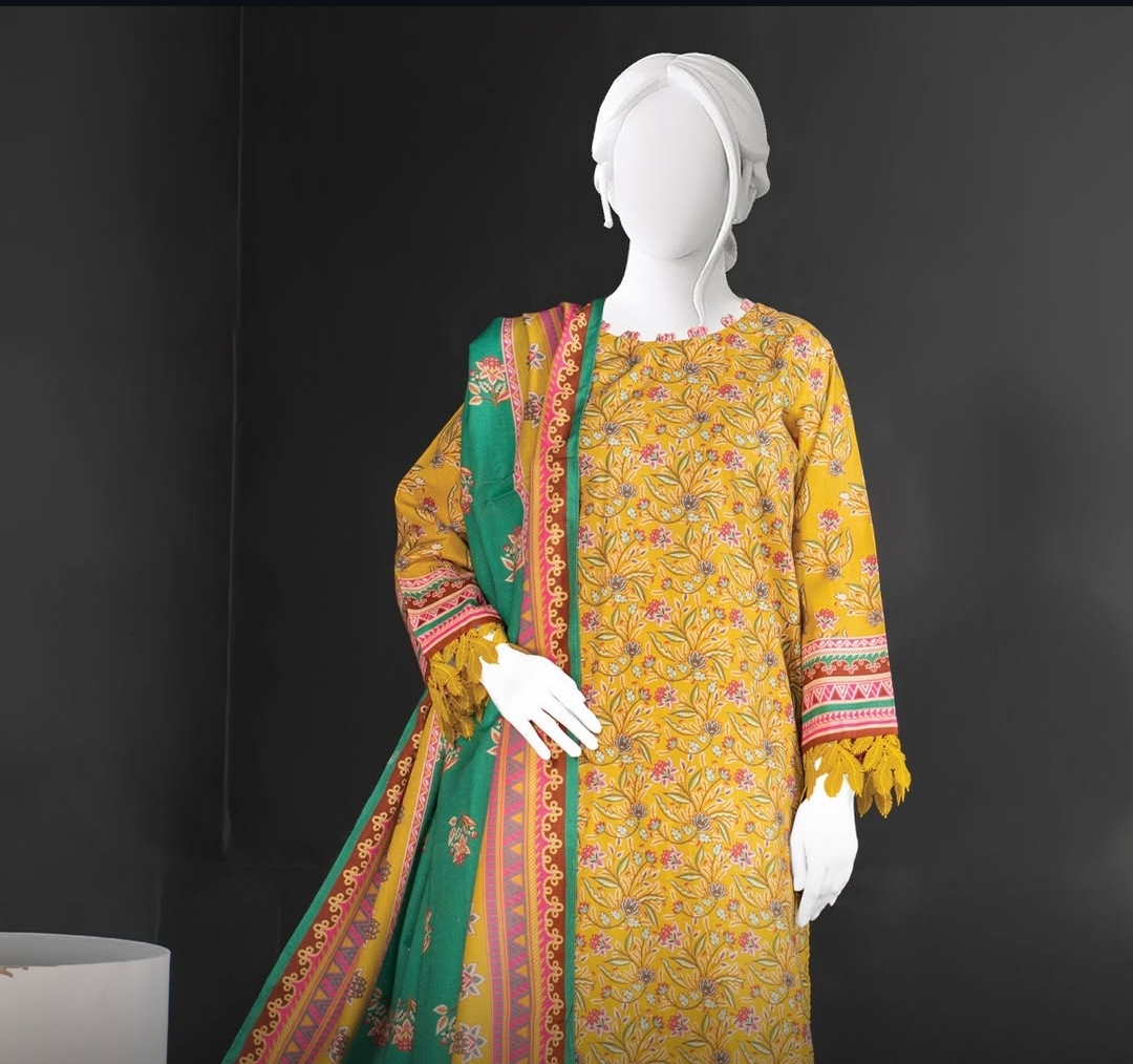 Printed 3Pcs by Aleez | Metallic Khaddar