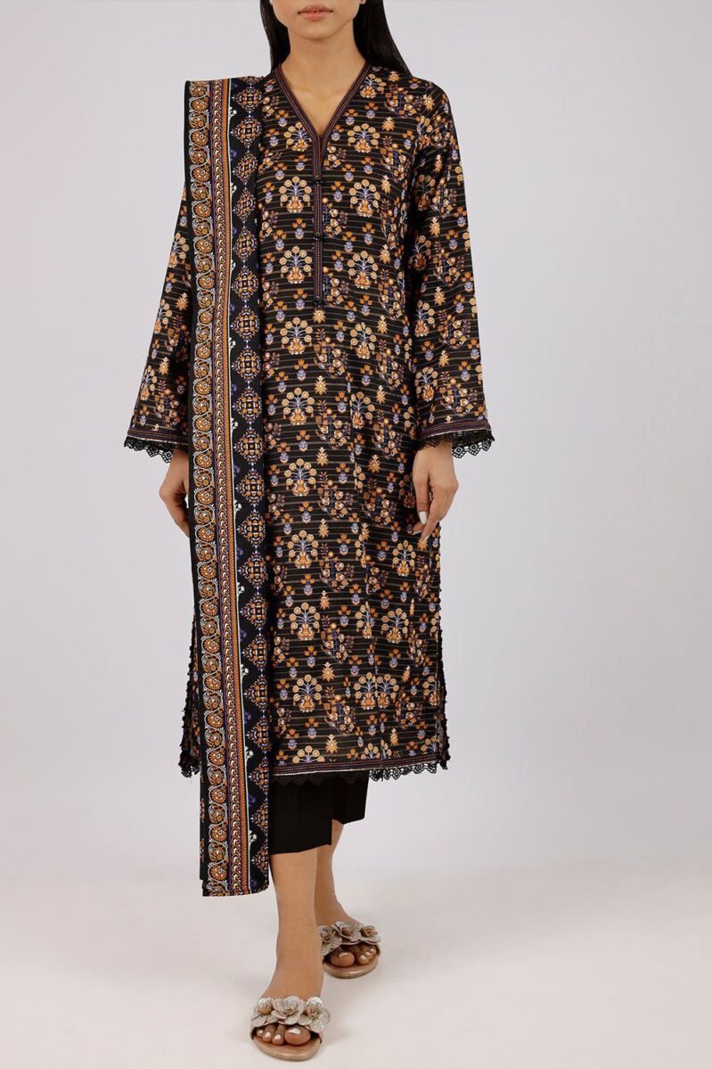 Unstitched Printed 3Pcs by Saya | Cotton Khaddar