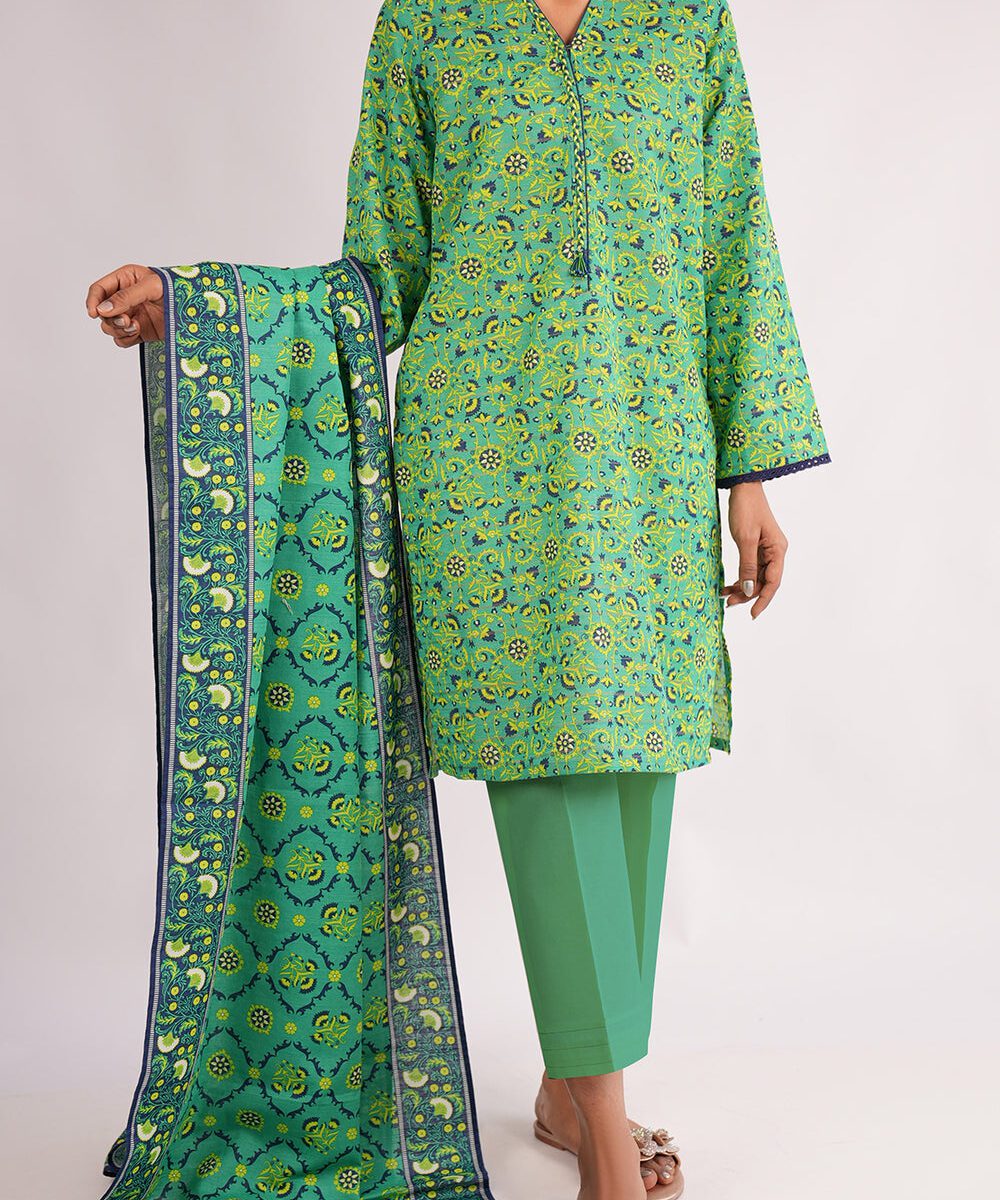 Unstitched Printed 3Pcs by Saya | Cotton Khaddar