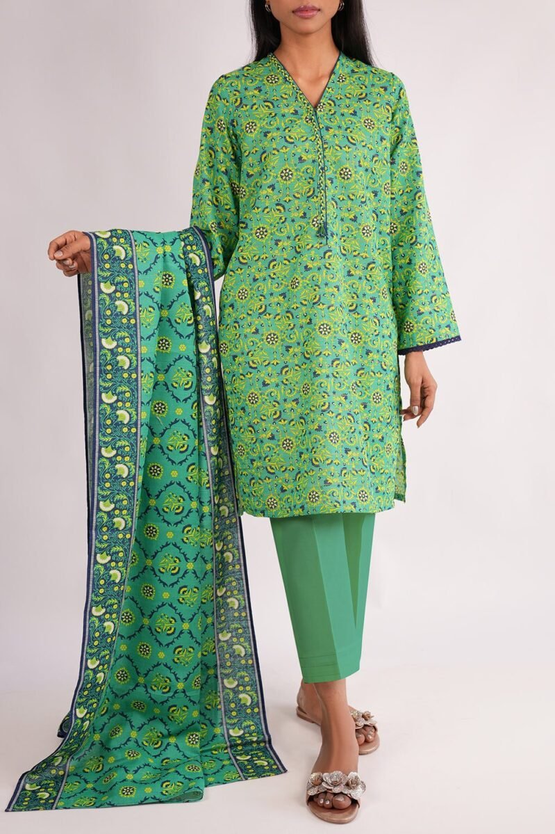Unstitched Printed 3Pcs by Saya | Cotton Khaddar