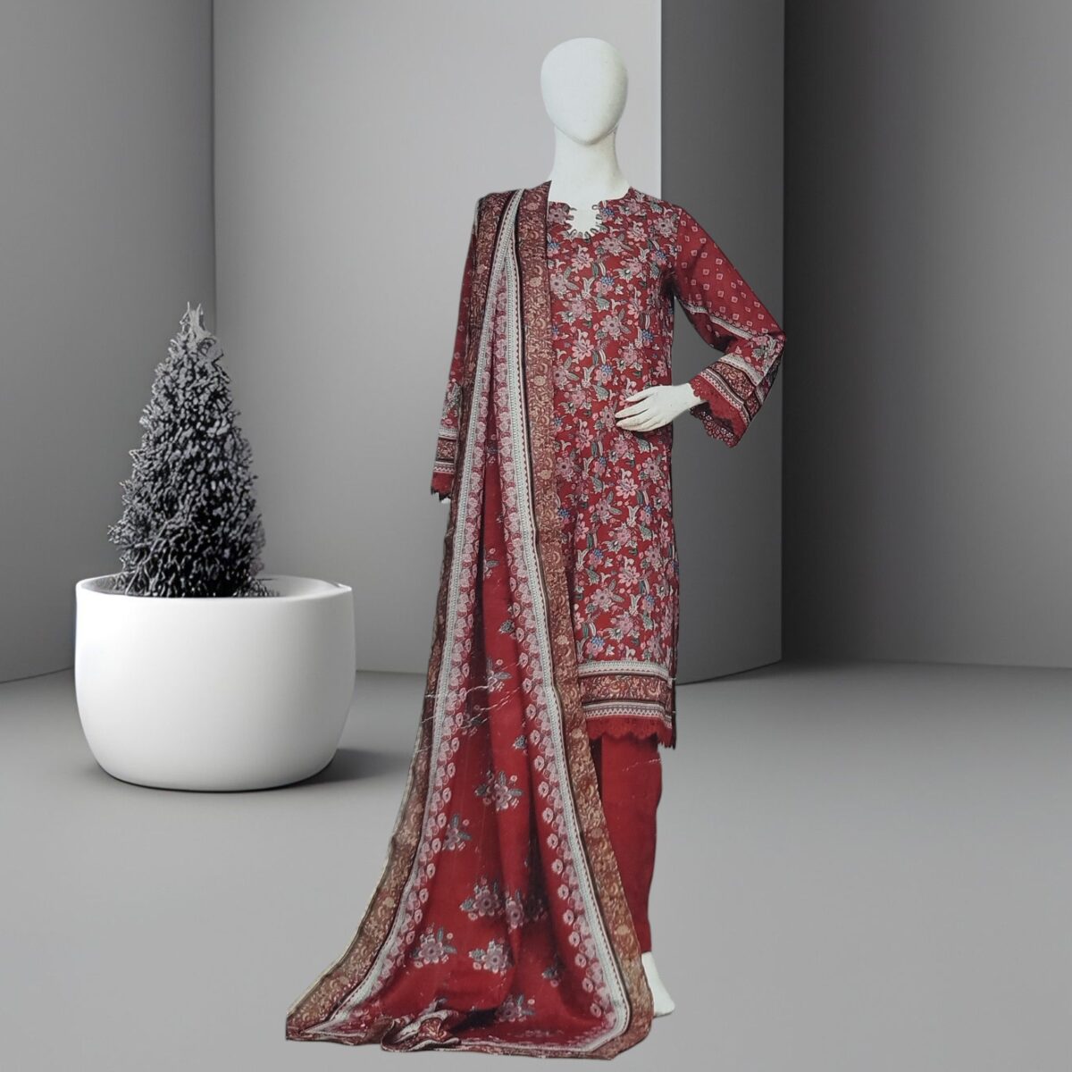 Printed 3Pcs by Aleez | Slub Khaddar