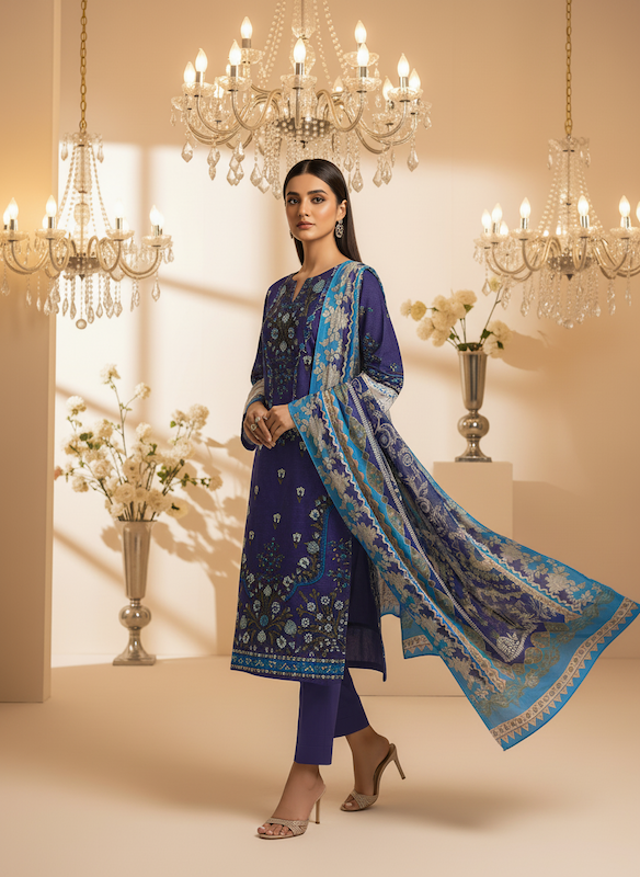 Printed Khaddar by Fiza Noor | 3Pcs