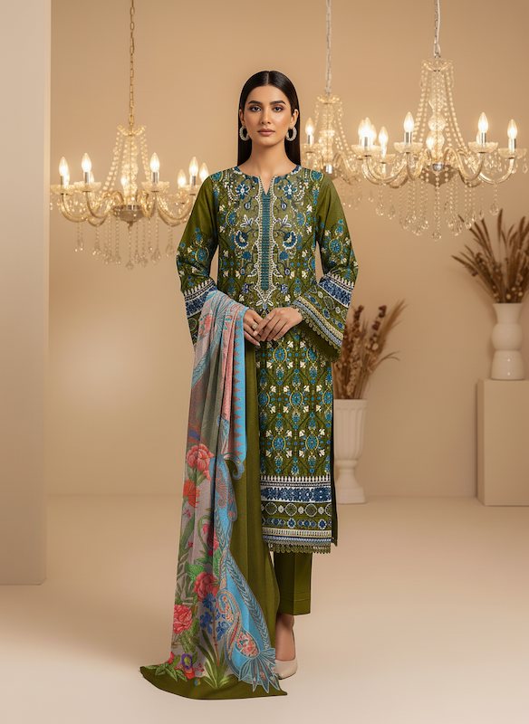 Printed Khaddar by Fiza Noor | 3Pcs